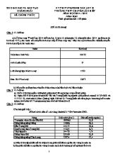 Đề thi tuyển sinh vào lớp 10 THPT chuyên Lê Khiết môn Địa lí - Năm học 2014-2015 - Sở GD & ĐT Quảng Ngãi